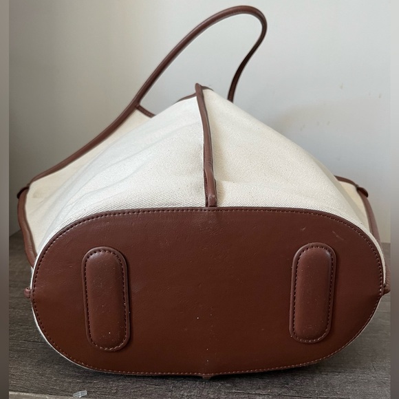 HEREU Calella canvas & leather tote bag - Picture 7 of 16